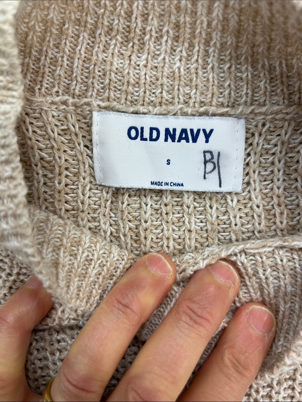 Old Navy Cream Cowl-Neck Balloon-Sleeve Sweater image 3